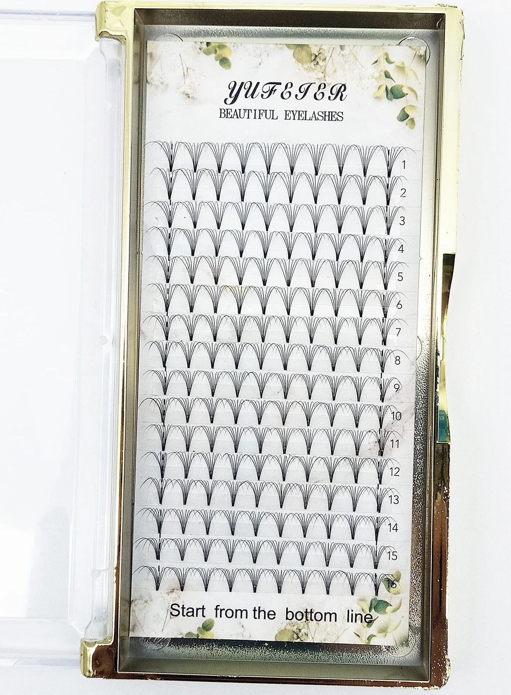 Eyelash Extension Remover At Home - HBZGTLAD 16 linii gotowych wachlarzy objętościowych