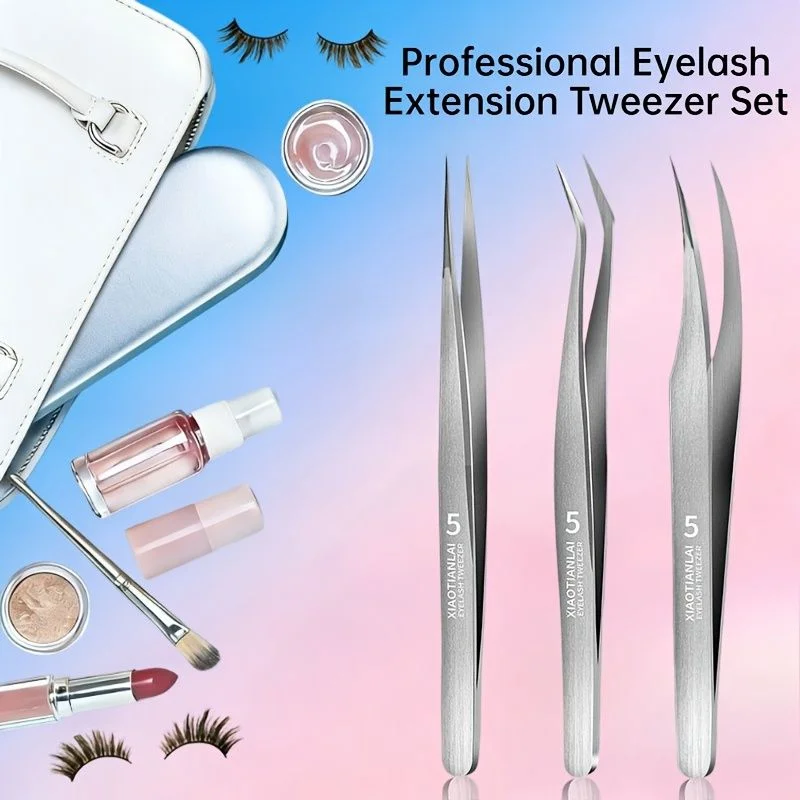 Zestaw 3 pincet do brwi ze sta – Eyelash Extension For Men recenzja i cena