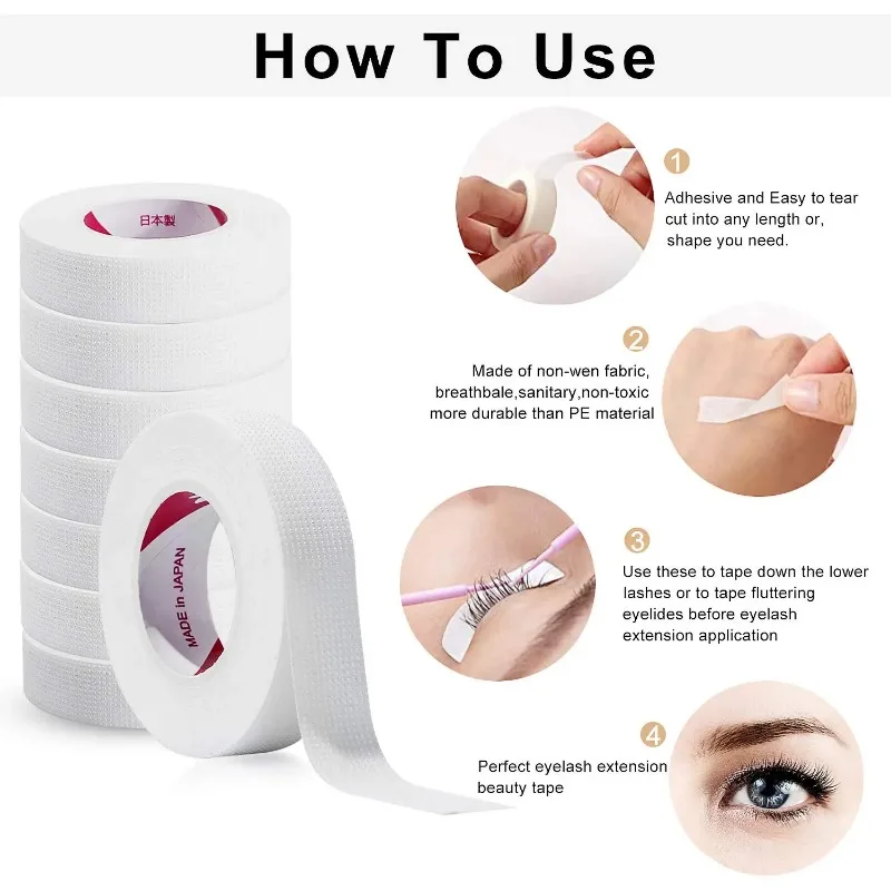 6 rolek japońskiej taśmy izola – Eyelash Extension Japanese recenzja i cena